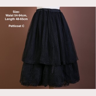48-65cm black petticoat (C)